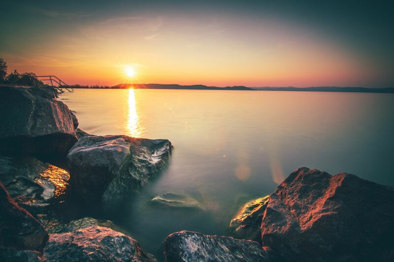 Naplemente a Balatonon