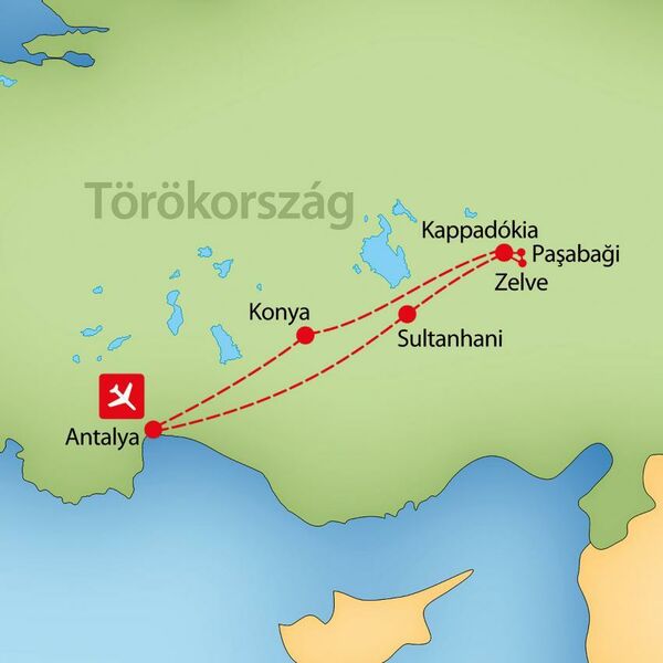 Körutazás útvonala