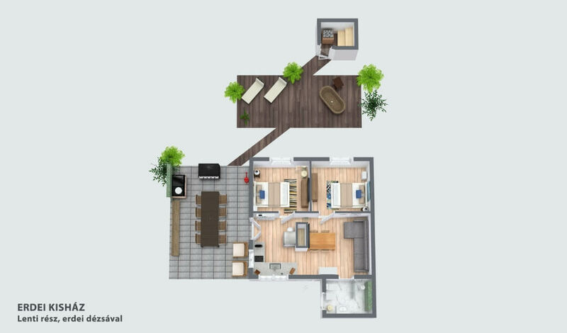 Földszinti kétszobás apartman