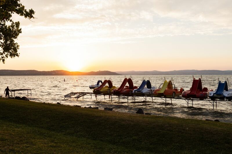 Naplemente a Balatonon