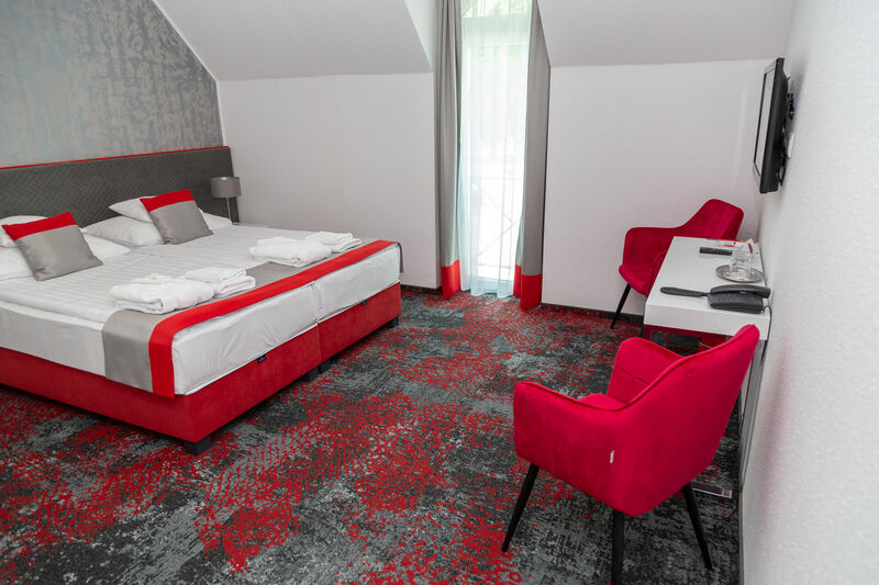 Erkély nélküli kétágyas szoba